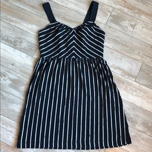 LOFT Black & White Stripe Sundress